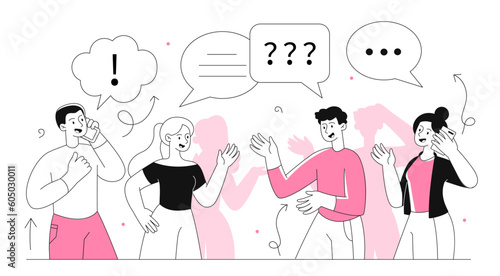 People talking concept