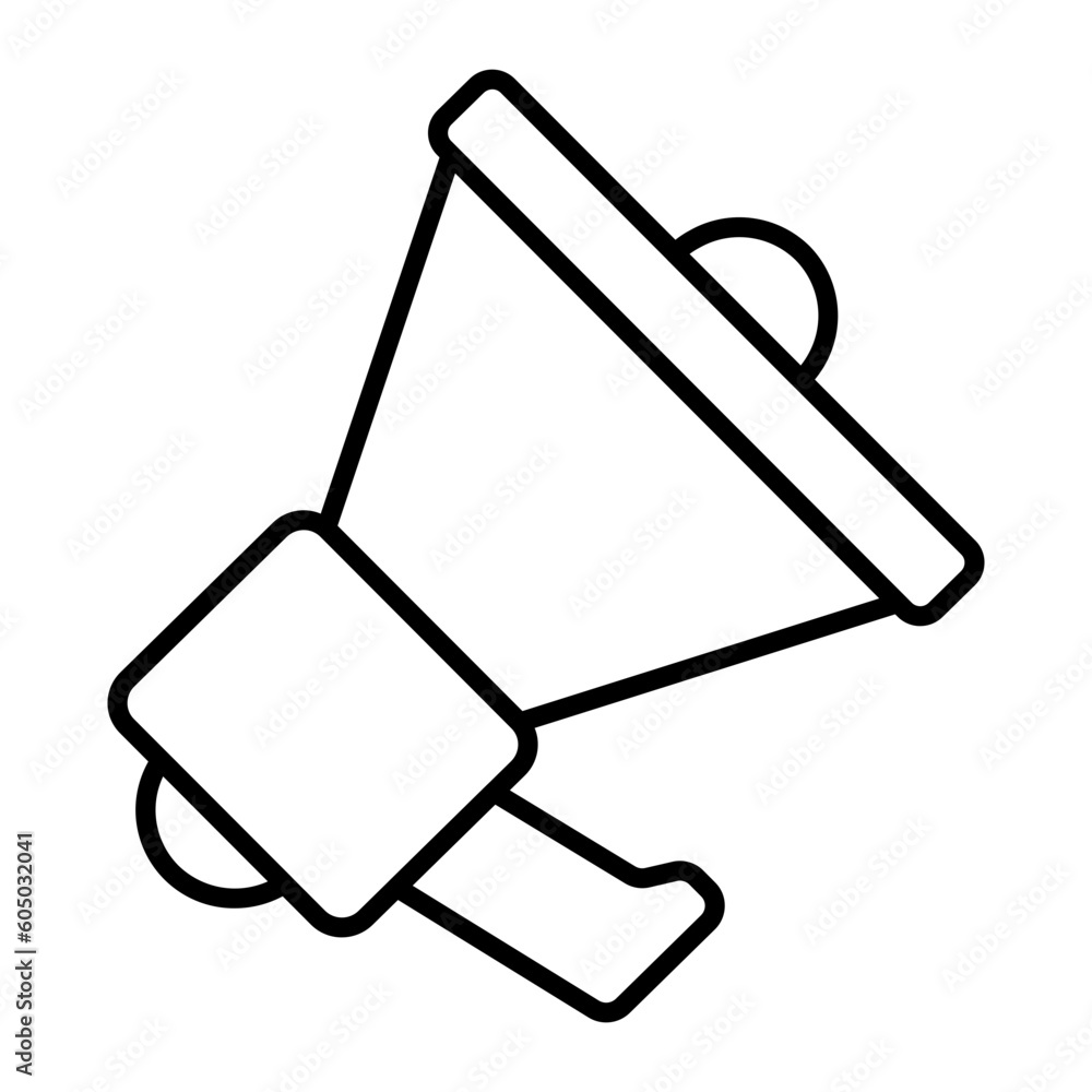 Announcement Thin Line Icon Announcement Thin Line Icon