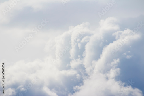 Spring Fluffy White & Gray Hand-Shaped Storm Clouds – border, background, backdrop, and/or wallpaper