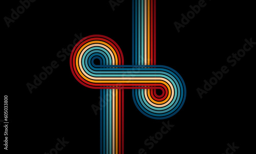 Vintage Striped Backgrounds, Posters, Banner Samples, Retro Colors from the 1970s 1900s, 70s, 80s, 90s. retro vintage 70s style stripes background poster lines. shapes vector design graphic 1980s