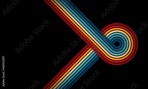 Vintage Striped Backgrounds, Posters, Banner Samples, Retro Colors from the 1970s 1900s, 70s, 80s, 90s. retro vintage 70s style stripes background poster lines. shapes vector design graphic 1980s