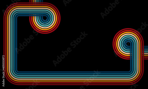 Vintage Striped Backgrounds, Posters, Banner Samples, Retro Colors from the 1970s 1900s, 70s, 80s, 90s. retro vintage 70s style stripes background poster lines. shapes vector design graphic 1980s