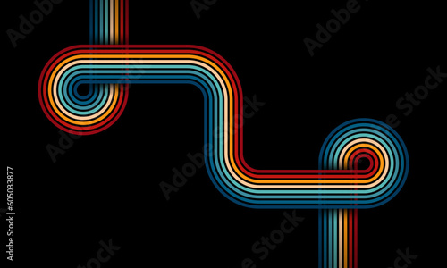 Vintage Striped Backgrounds, Posters, Banner Samples, Retro Colors from the 1970s 1900s, 70s, 80s, 90s. retro vintage 70s style stripes background poster lines. shapes vector design graphic 1980s