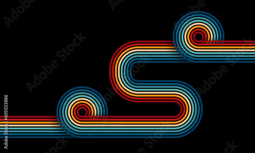 Vintage Striped Backgrounds, Posters, Banner Samples, Retro Colors from the 1970s 1900s, 70s, 80s, 90s. retro vintage 70s style stripes background poster lines. shapes vector design graphic 1980s