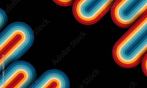 Vintage Striped Backgrounds, Posters, Banner Samples, Retro Colors from the 1970s 1900s, 70s, 80s, 90s. retro vintage 70s style stripes background poster lines. shapes vector design graphic 1980s