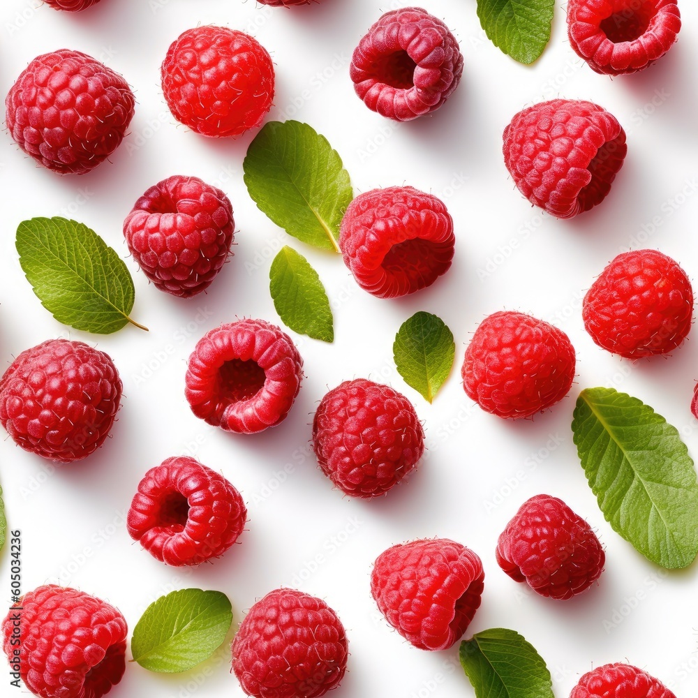 raspberries and leaves pattern raspberries and leaves pattern