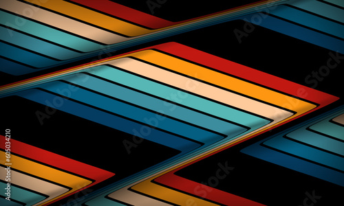 Vintage Striped Backgrounds, Posters, Banner Samples, Retro Colors from the 1970s 1900s, 70s, 80s, 90s. retro vintage 70s style stripes background poster lines. shapes vector design graphic 1980s