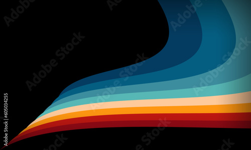 Vintage Striped Backgrounds, Posters, Banner Samples, Retro Colors from the 1970s 1900s, 70s, 80s, 90s. retro vintage 70s style stripes background poster lines. shapes vector design graphic 1980s