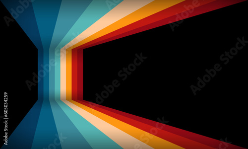 Vintage Striped Backgrounds, Posters, Banner Samples, Retro Colors from the 1970s 1900s, 70s, 80s, 90s. retro vintage 70s style stripes background poster lines. shapes vector design graphic 1980s