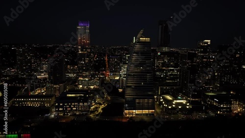 Wallpaper Mural Austin Texas Skyline Drone Shot Night Torontodigital.ca