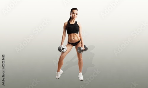 Fit and healthy sporty young woman in sportswear