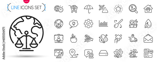 Pack of Water drop, Currency audit and Video conference line icons. Include Energy, Money diagram, Time management pictogram icons. Qr code, Umbrella, Puzzle signs. Ð¡ompetition. Vector