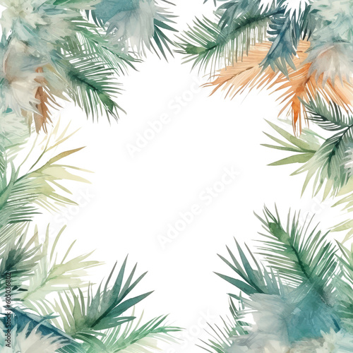 palms and pampas as a frame border  copyspace  generative ai
