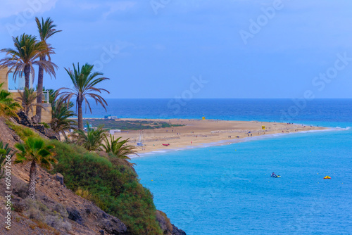 View on the Morro Jable beach on the Canary Island Fuerteventura  Spain.