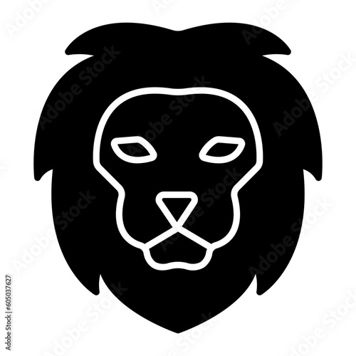 Lion Glyph Icon