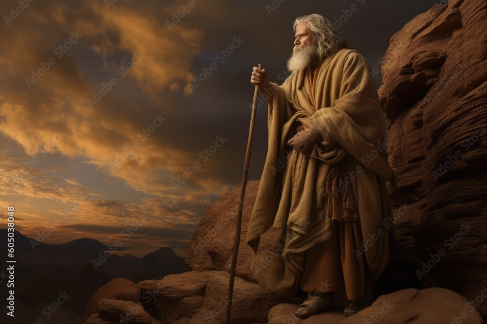 Solitude of Moses: A Desert Journey, generative AI