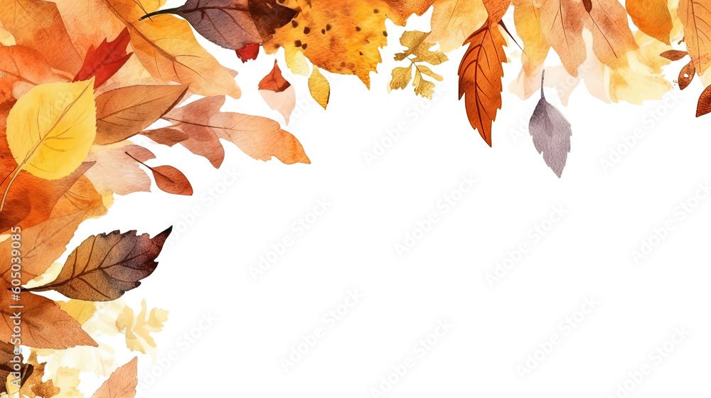 rustic autumn leaves forming a frame border, copyspace, generative ai rustic autumn leaves forming a frame border, copyspace, generative ai