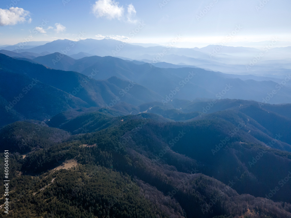 Aerial view of Pirin Mountain near Orelyak peak, Bulgaria