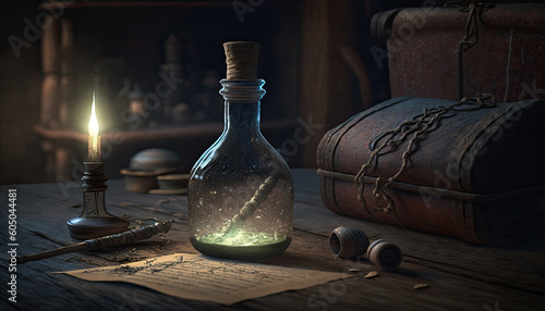 illustrations about potions bottle.