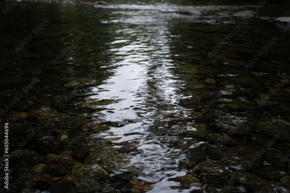 Tranquility of the waters of the waterfall Tranquility of the waters of the waterfall