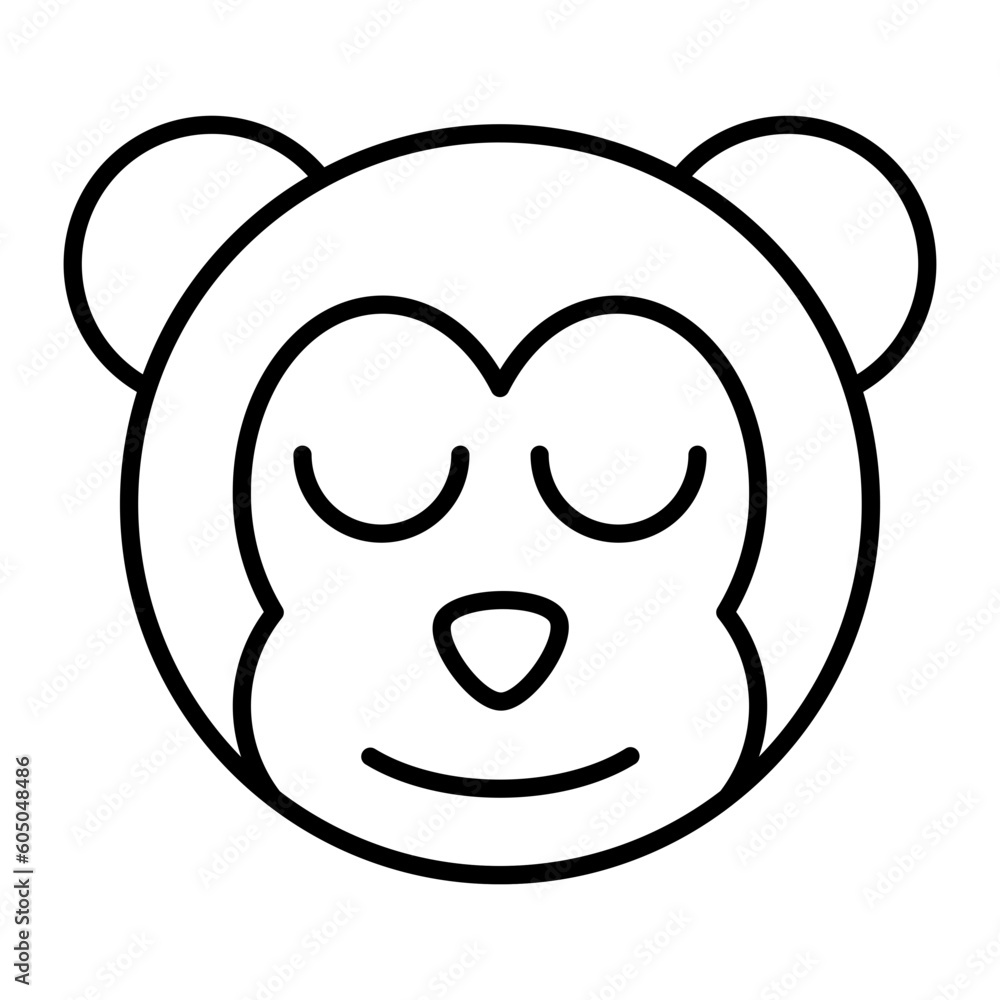 Monkey Thin Line Icon Monkey Thin Line Icon