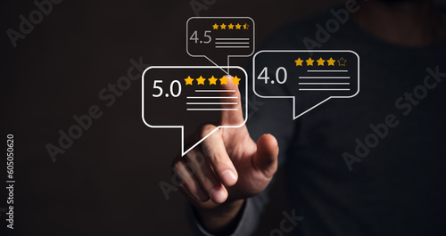 User give rating to service excellent experience on mobile phone application