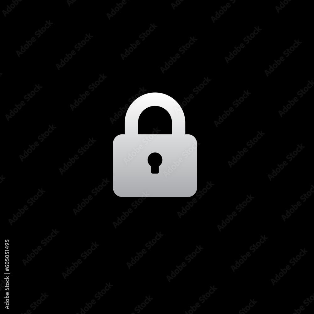 Lock flat vector logo design Lock flat vector logo design