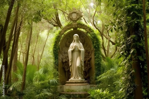 Majestic Serenity  The Grace of Virgin Mary  generative AI