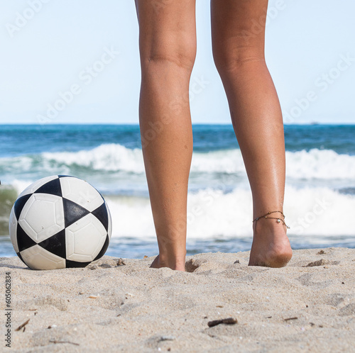 Futevolei on the beach in Brazil photo