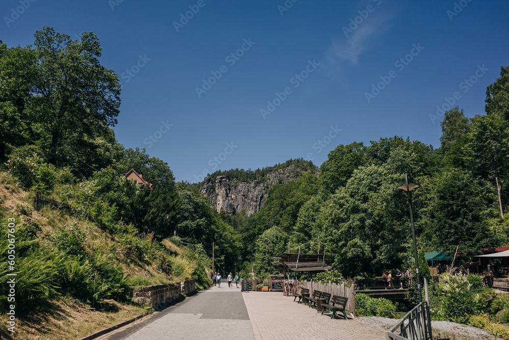 Lake Amselsee in Rathen in Saxon Switzerland - may 2023
