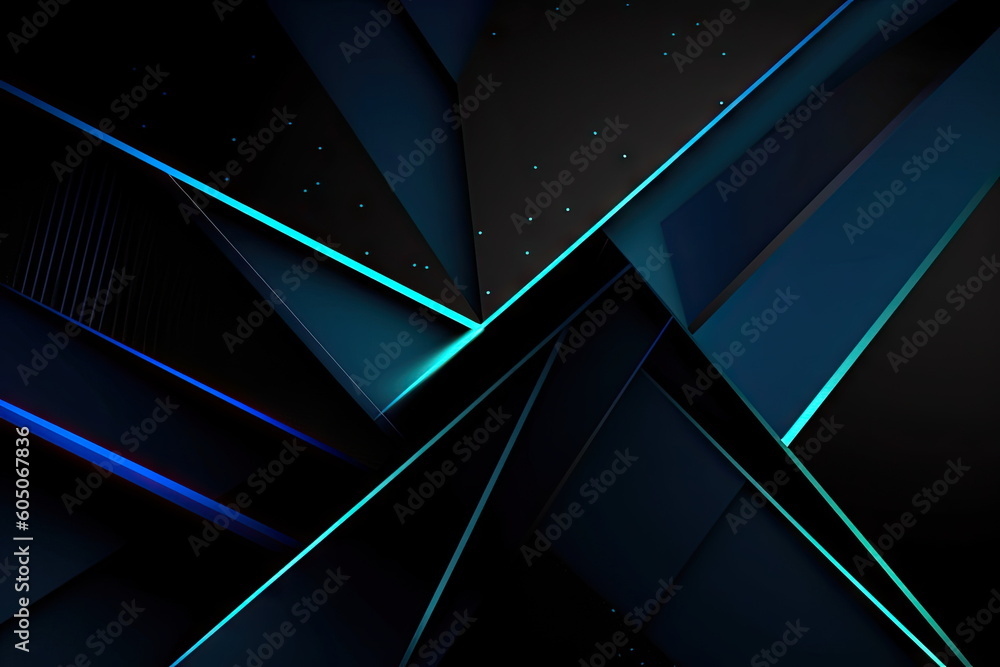 Black blue abstract background for design, Geometric shapes, Color gradient Black blue abstract background for design, Geometric shapes, Color gradient