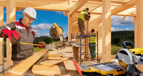 Man is carpenter. Builders ...