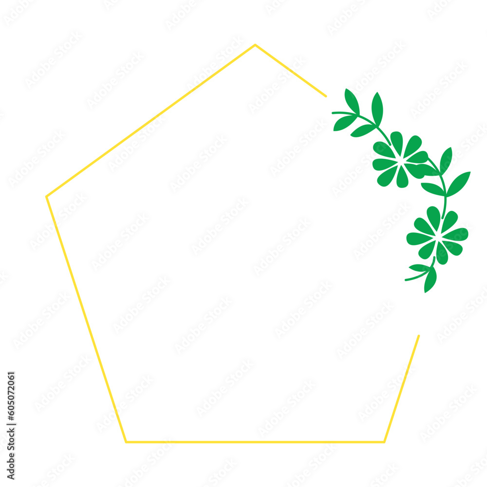 Decorative floral wedding invitation frame