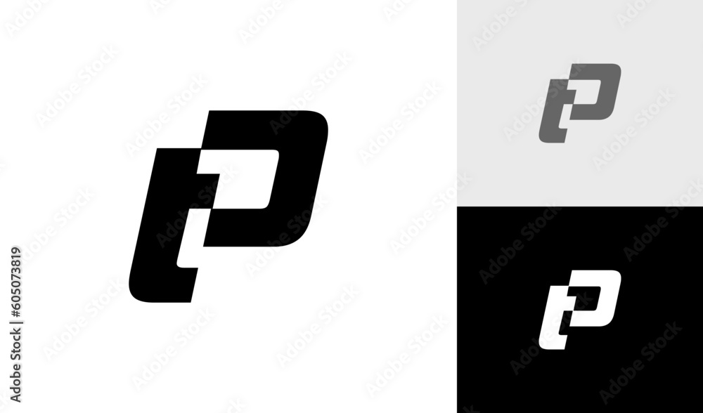 Letter TP initial monogram logo design Letter TP initial monogram logo design