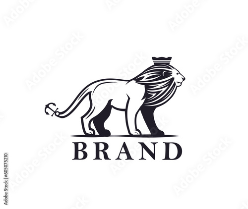 Lion Marines sign logo design