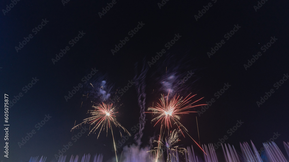 fireworks on a black background Frame or border from golden sparks and firecrackers isolated on new year night fireworks and bokeh lights on dark blue night sky background. fireworks on a black background Frame or border from golden sparks and firecrackers isolated on new year night fireworks and bokeh lights on dark blue night sky background.