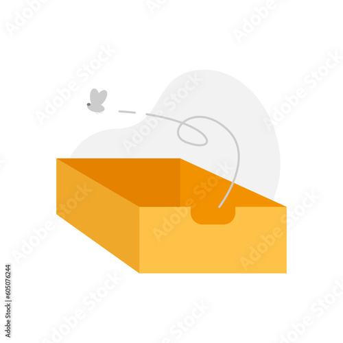empty folder, no data concept illustration flat design vector eps10. modern graphic element for landing page, empty state ui, infographic, icon