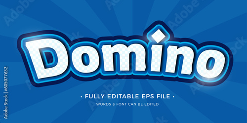 Vector Domino Game editable text effect	