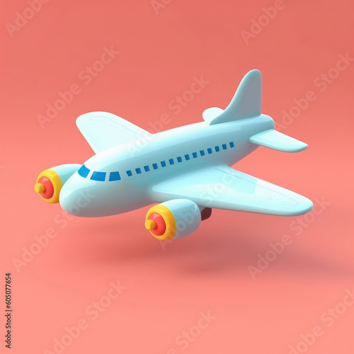 Cute cartoon style commercial toy airplane, children's day toy 