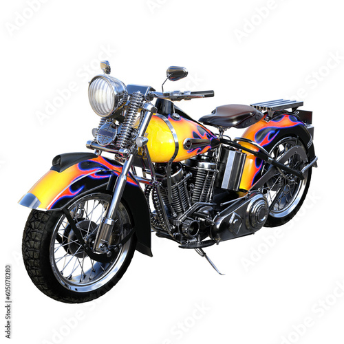 motorcycle on a white background