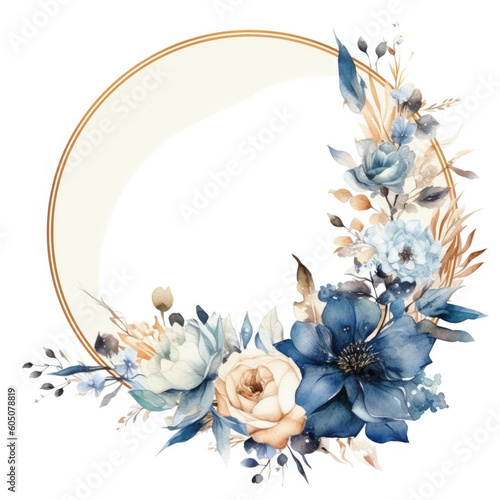  Frame for wedding invitations Trend colour of 2024, Immediately download,watercolor floral. wedding or invitation, generative AI