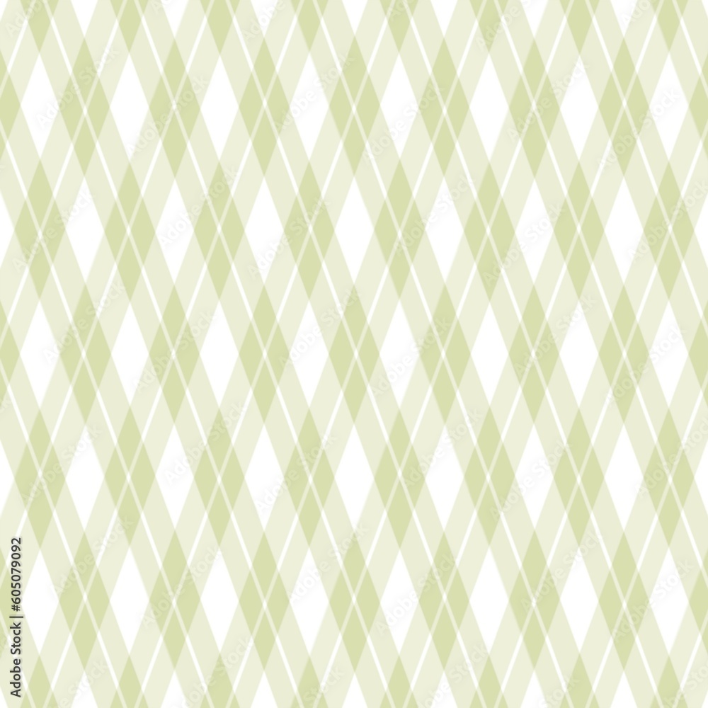 Fototapeta premium Seamless pattern with green rhombus on white background. 