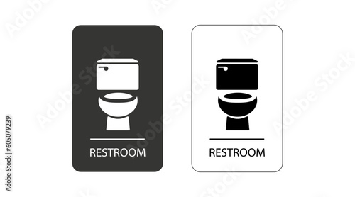 Bathroom / restroom toilet seat flat icon for apps and websites