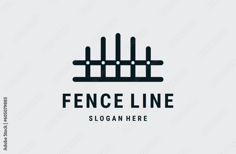 Black Fence logo vector design for inspiration Black Fence logo vector design for inspiration