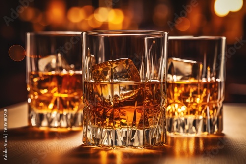 Whiskey in a close-up shot, macro shot - made with generative AI tools