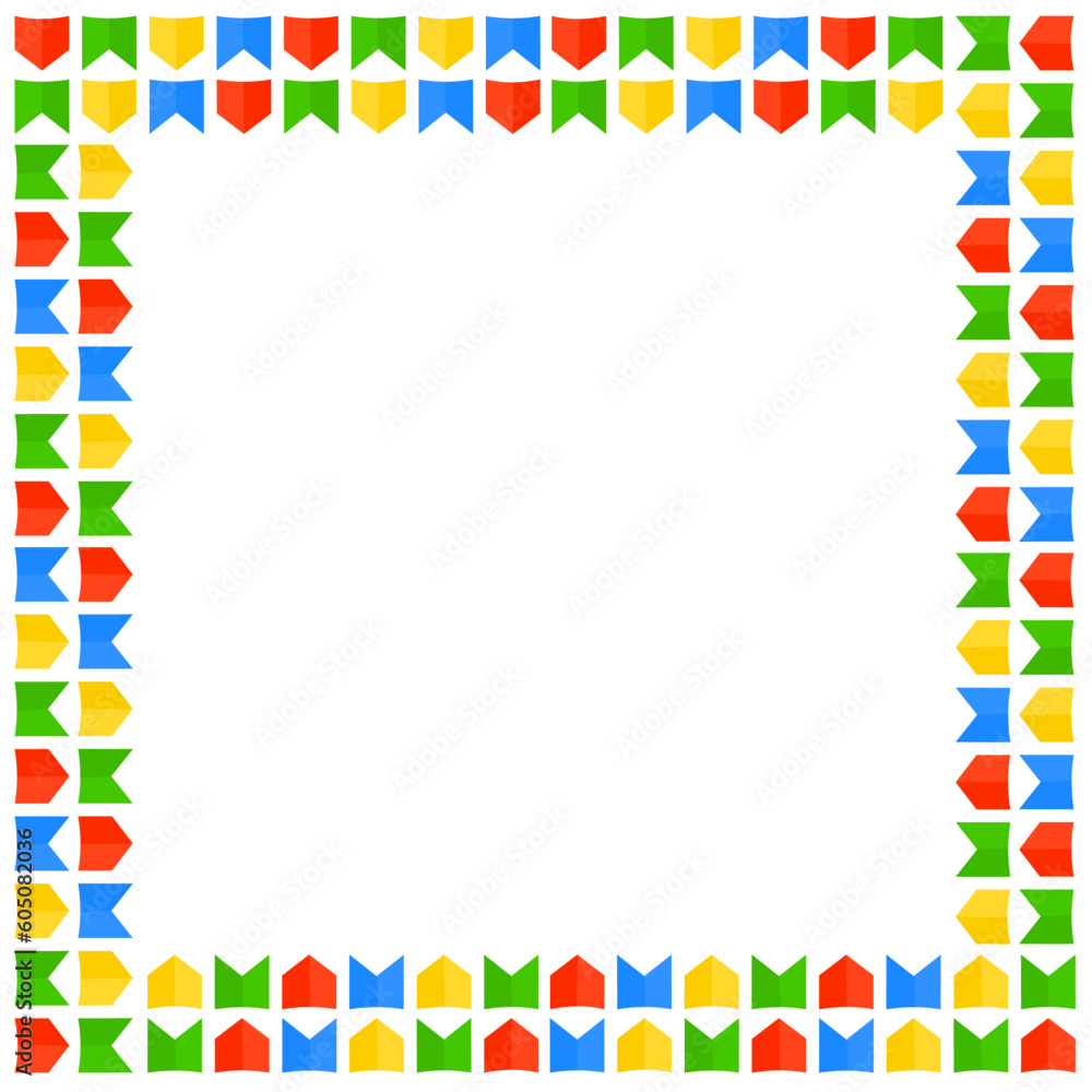 Obraz premium Colored flag square. Social network layout with space for June party text.