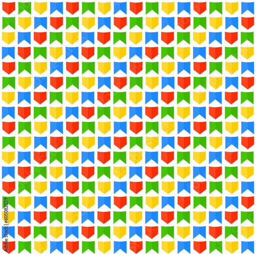June party colorful flags pattern.