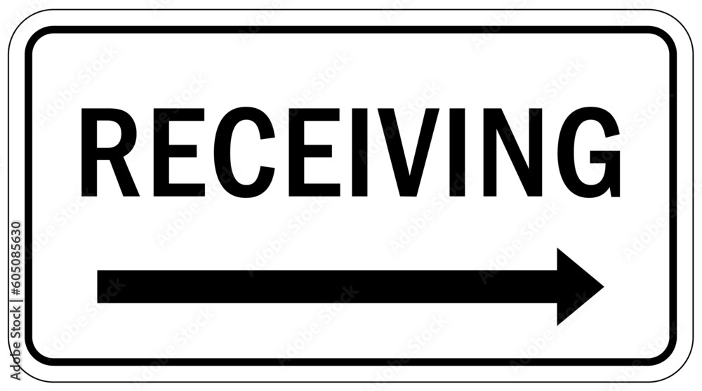 Shipping and receiving sign and labels Shipping and receiving sign and labels