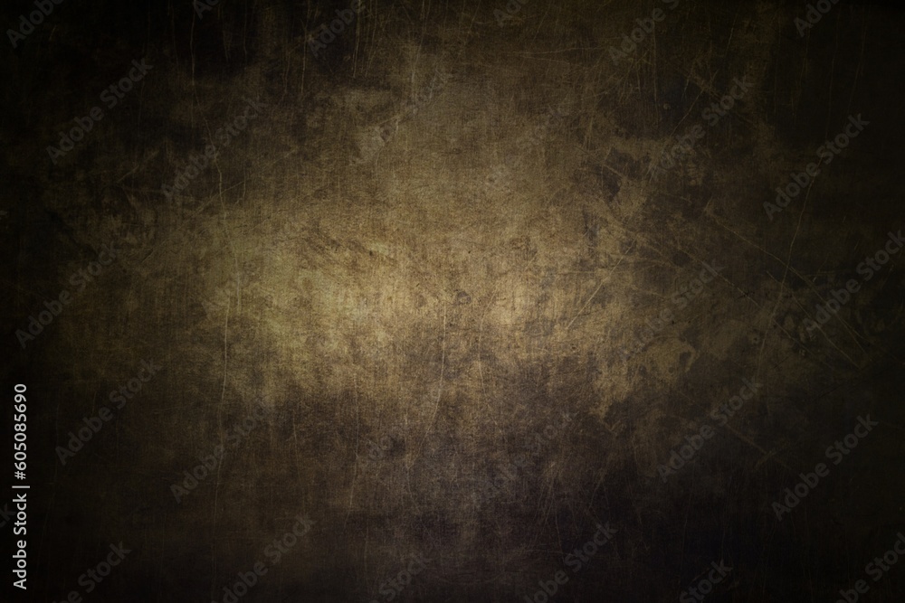 Dark background with brown wall surface texture with effects