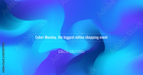 Cyber Monday, the biggest online shopping event gradient background